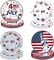 48pcs 4th of July Paper Plates, 7 Inch Red White Blue Patriotic Dessert Plates Disposable American Flag USA Party Plate Tableware Set Party Decorations for Fourth of July Memorial Day Independence Day